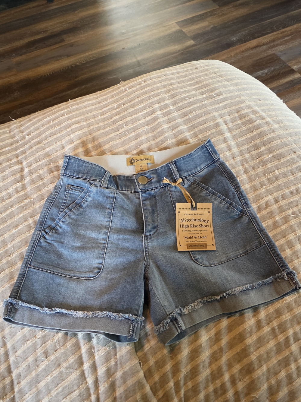 Democracy Light Blue High Waist Denim Shorts